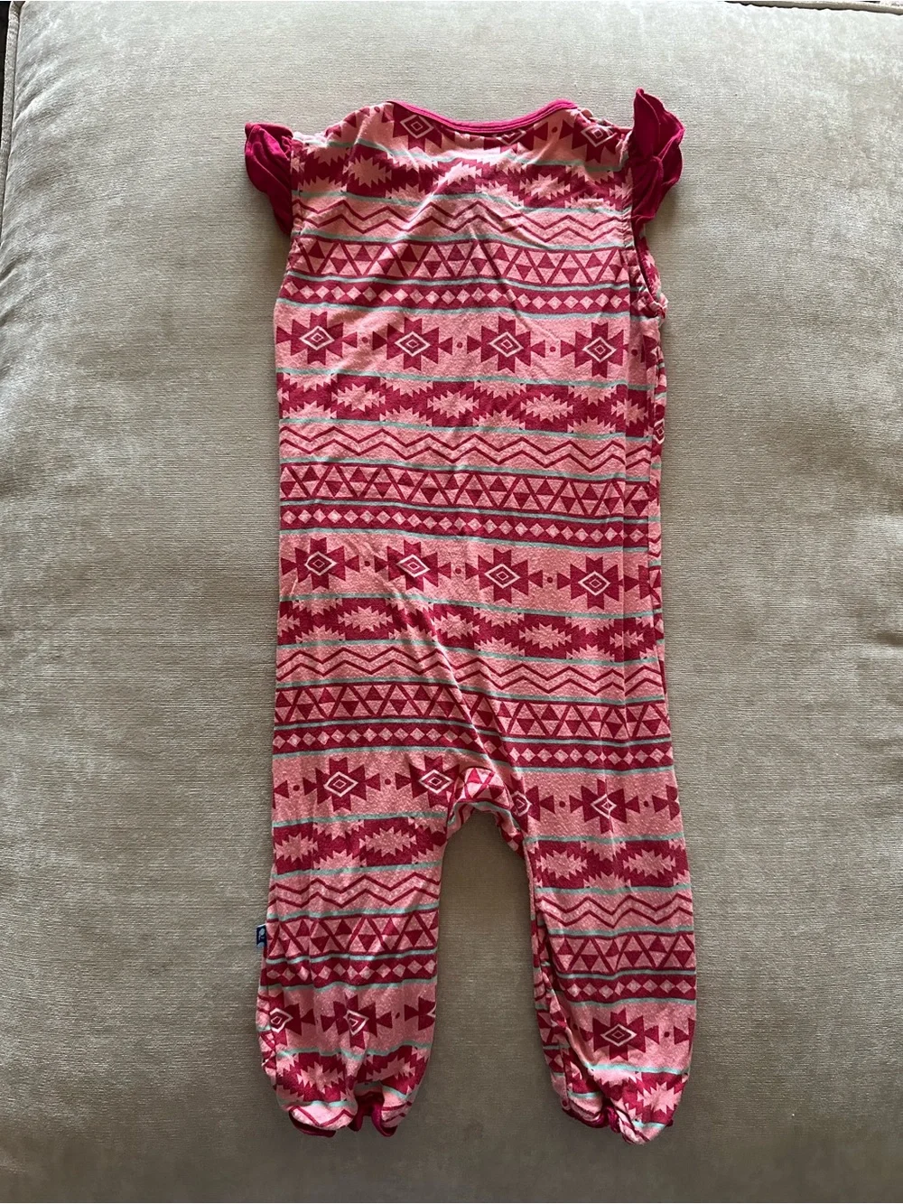 Kickee Pants Pink Aztec Print One-Piece Romper
